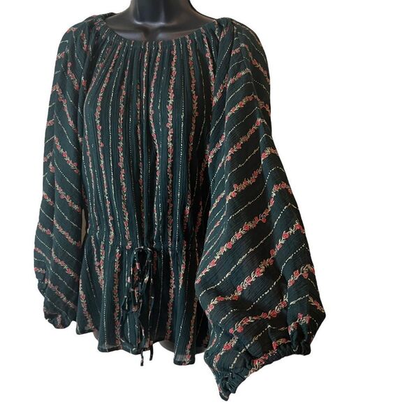 Roller Rabbit Mateaus Linden Cotton Gauze Peasant Top - Picture 6 of 13